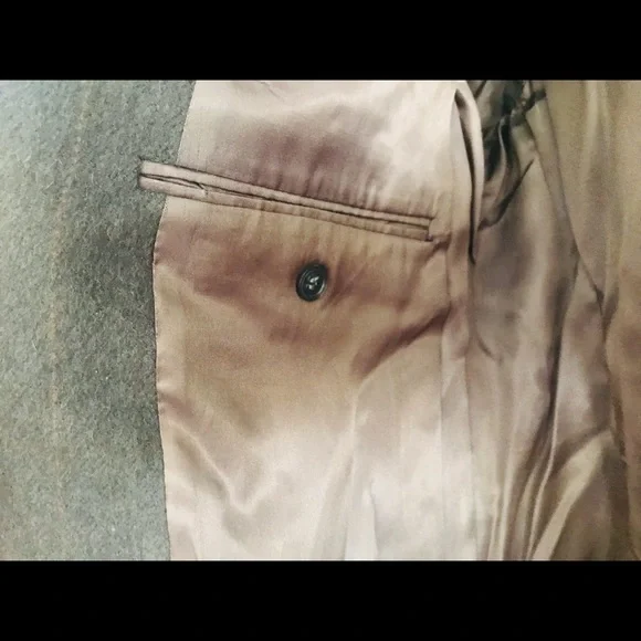 Man’s Sport Coat Camel Hair Grey-Brown Large Fabric Scotland Made USA Orig Owner - Picture 10 of 16